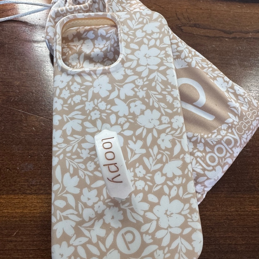 Loopy Floral Phone Case with Strap